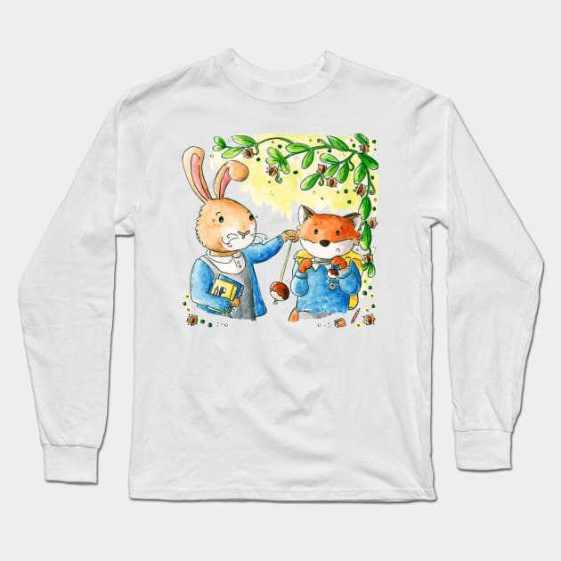 School Games Long Sleeve T-Shirt by Vicky Kuhn Illustration